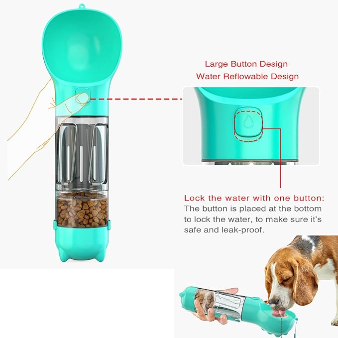 Bouteille d'eau multifonction pour chiens